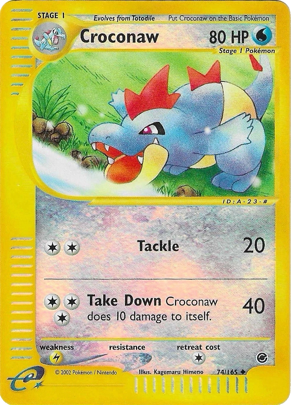 Croconaw 74/165, English, Standard, Reverse Holo