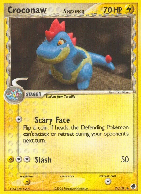 Croconaw δ 27/101, English, Standard, Non-Holo