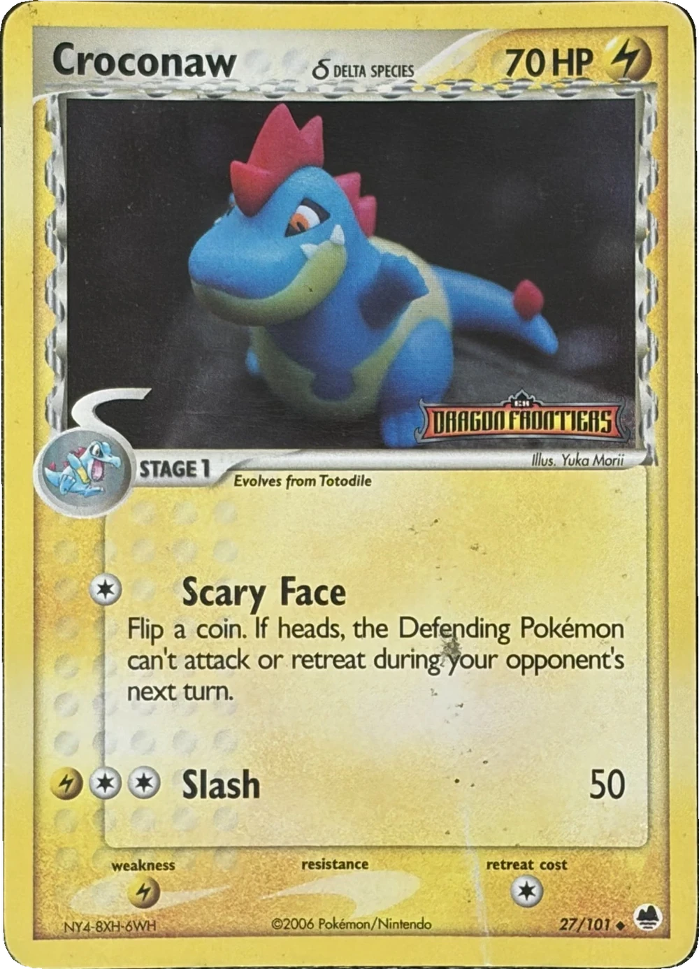 Croconaw δ 27/101, English, Standard, Reverse Holo (set-logo stamp)
