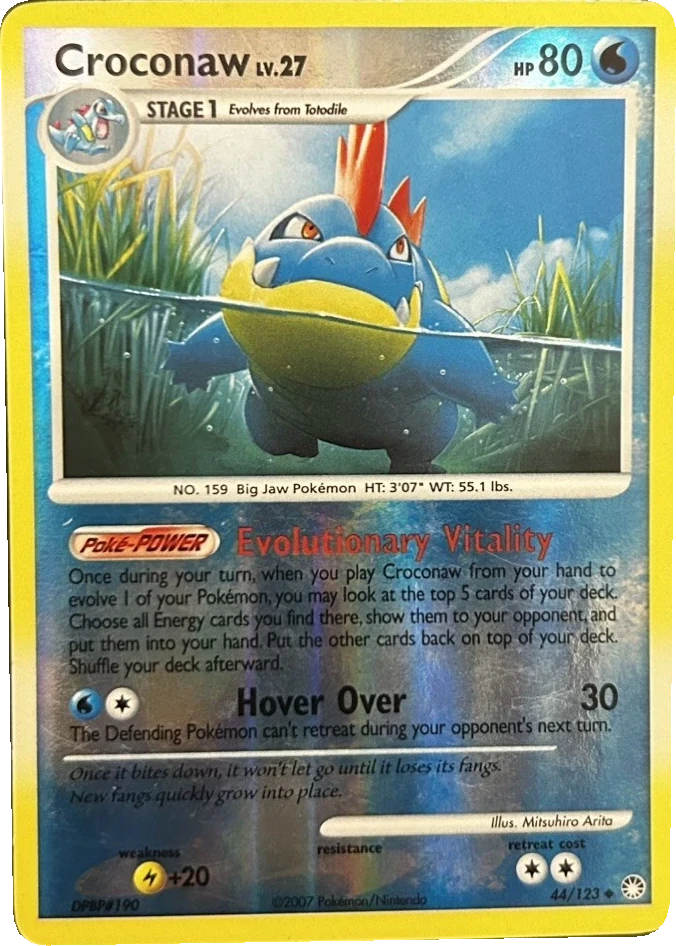 Croconaw 44/123, English, Standard, Reverse Holo