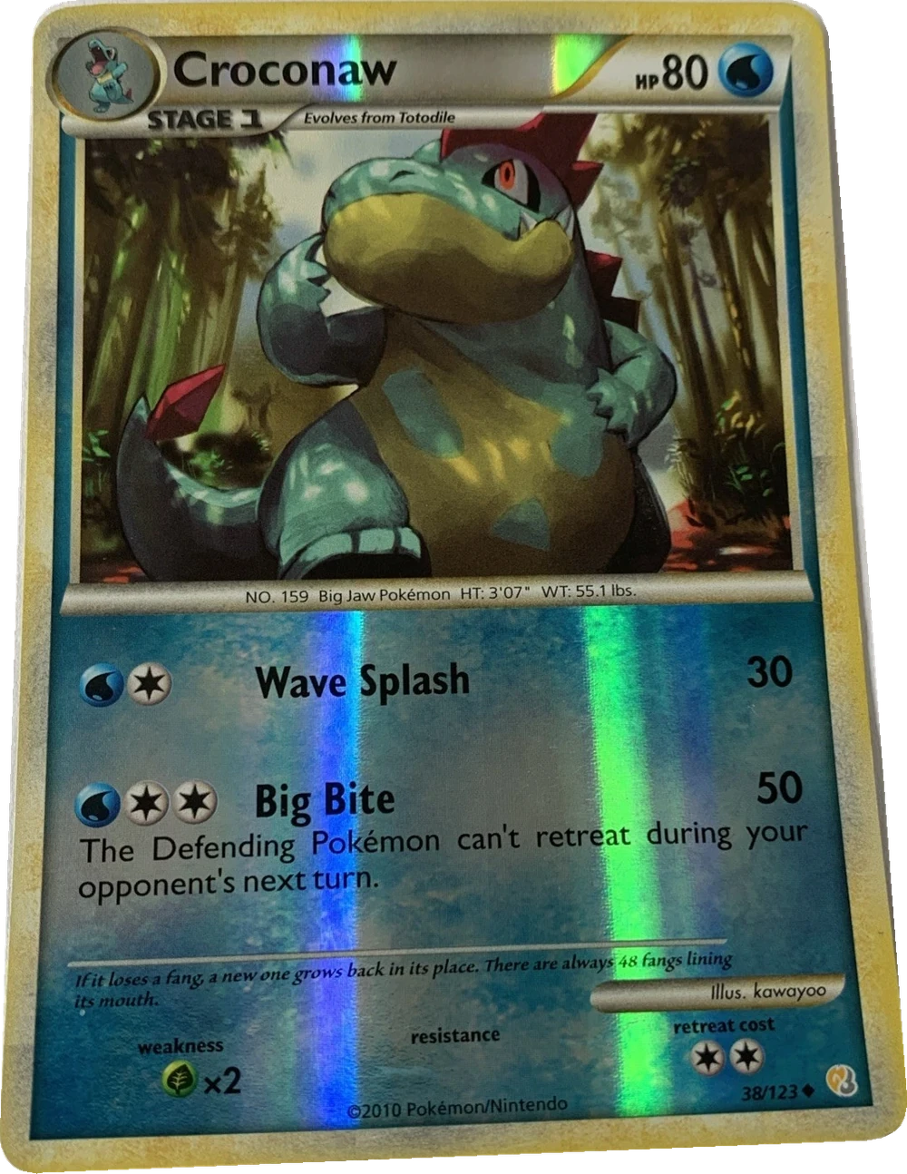 Croconaw 38/123, English, Standard, Reverse Holo