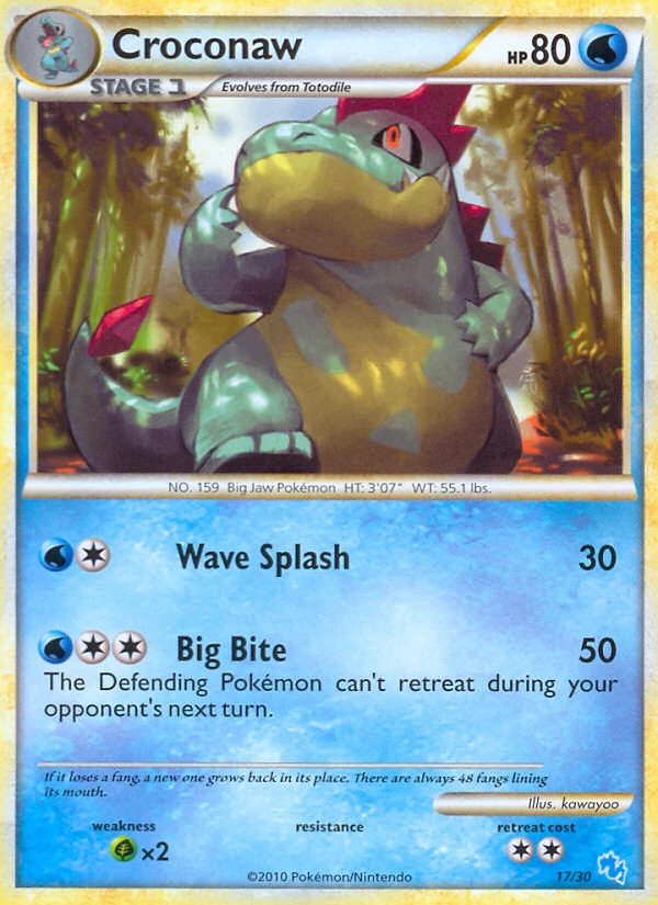 Croconaw 17/30, English, Deck printing, Non-Holo