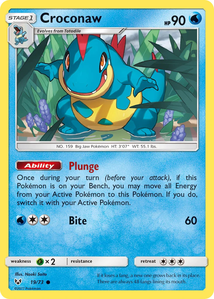 Croconaw 19/73, English, Standard, Non-Holo