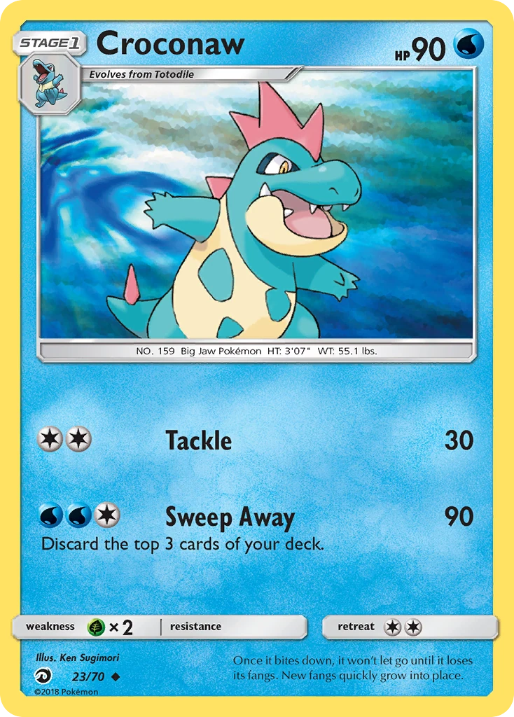 Croconaw 23/70, English, Standard, Non-Holo