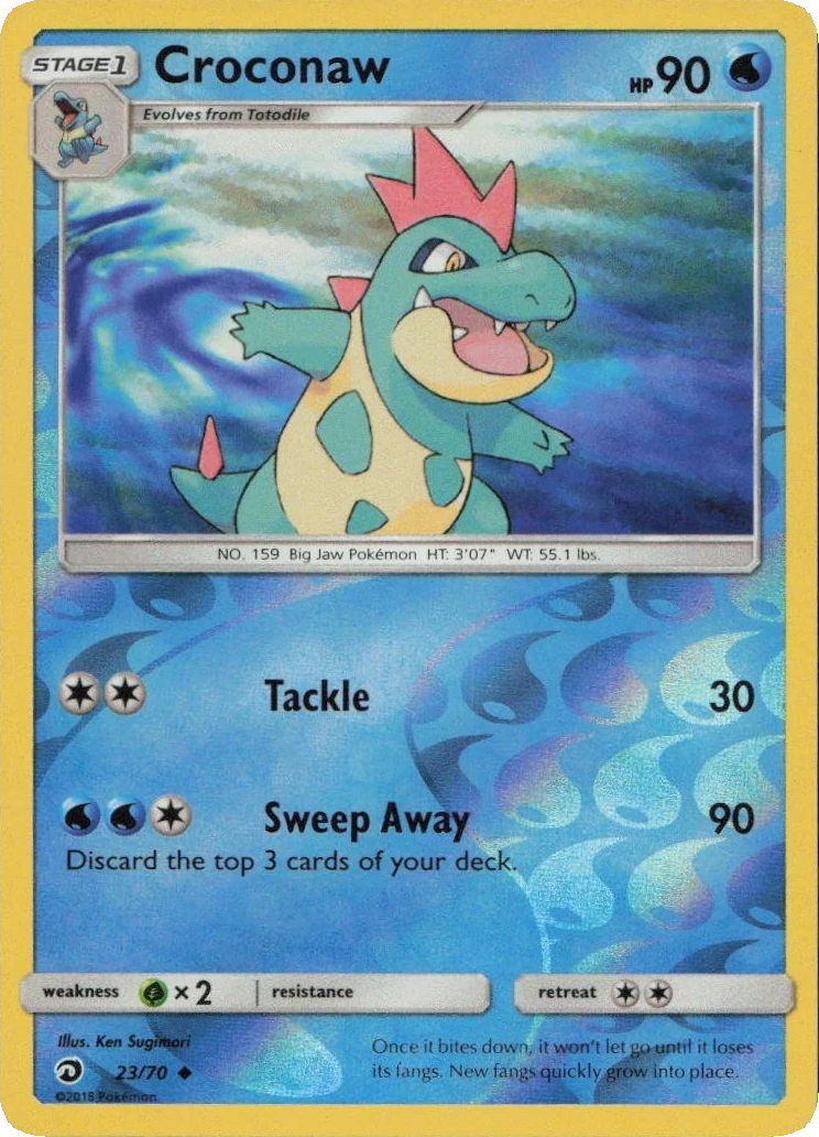 Croconaw 23/70, English, Standard, Reverse Holo