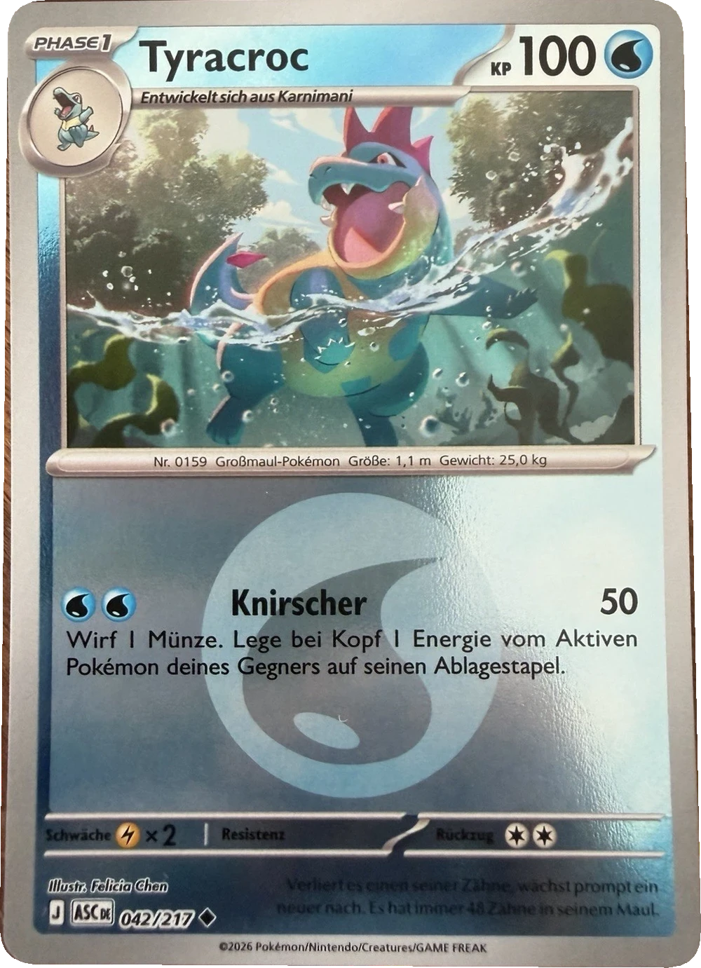 Tyracroc 042/217, German, Standard, Mirror Holo (Water Energy)