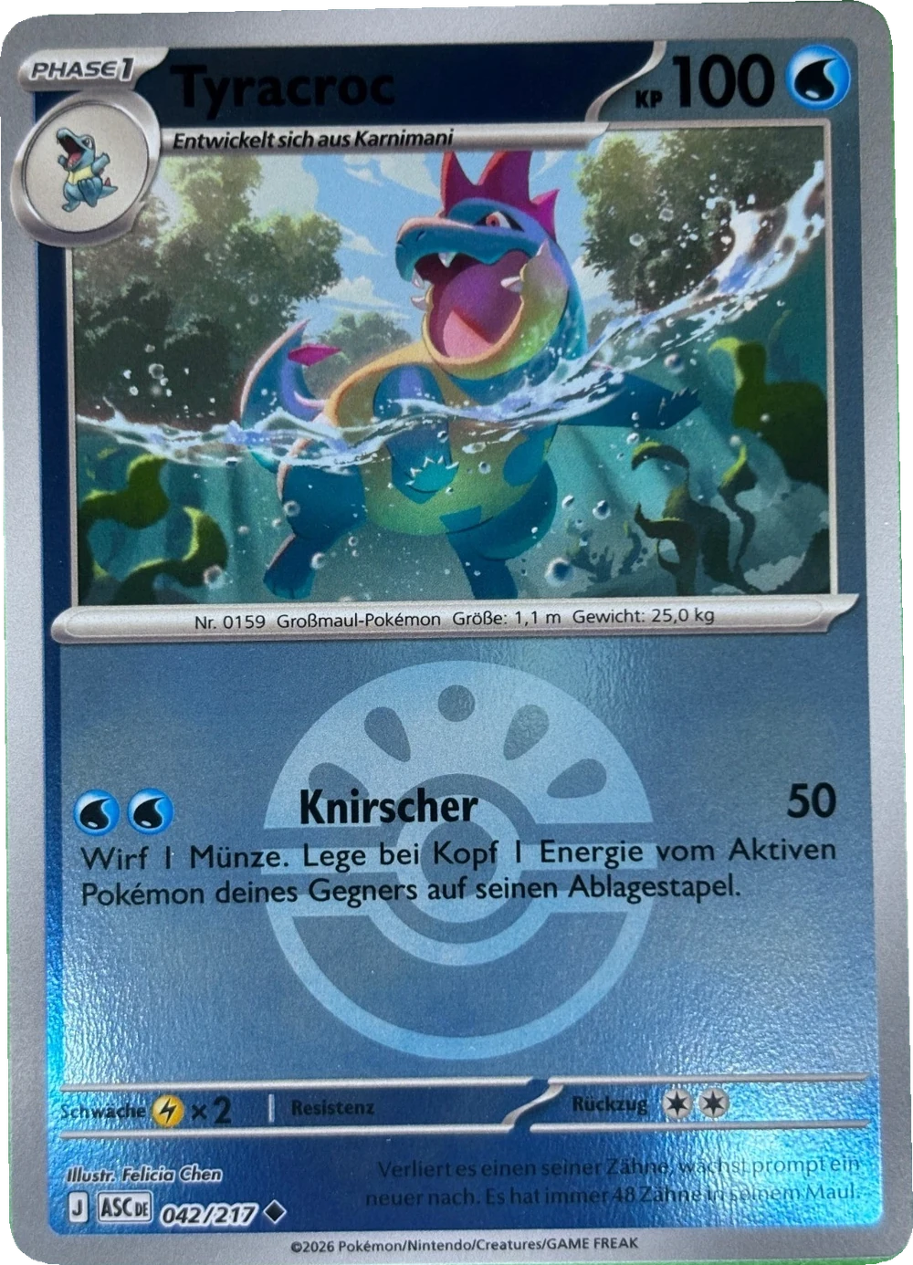 Tyracroc 042/217, German, Standard, Mirror Holo (Friend Ball)