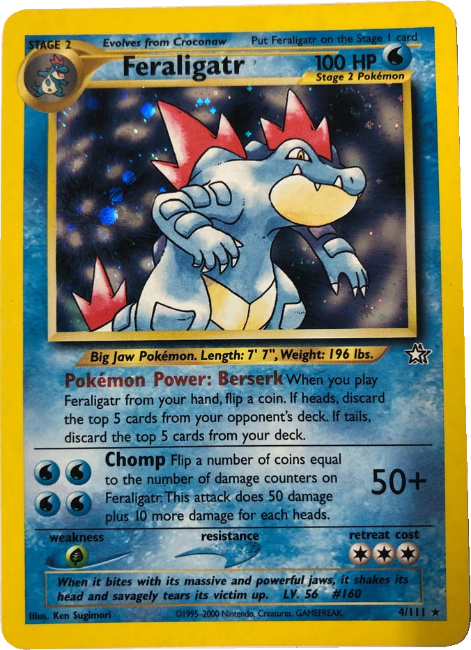 Feraligatr 4/111, English, Unlimited, Holofoil