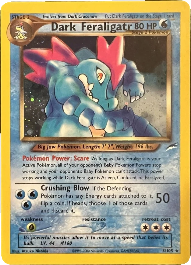 Dark Feraligatr 5/105, English, Unlimited, Holofoil