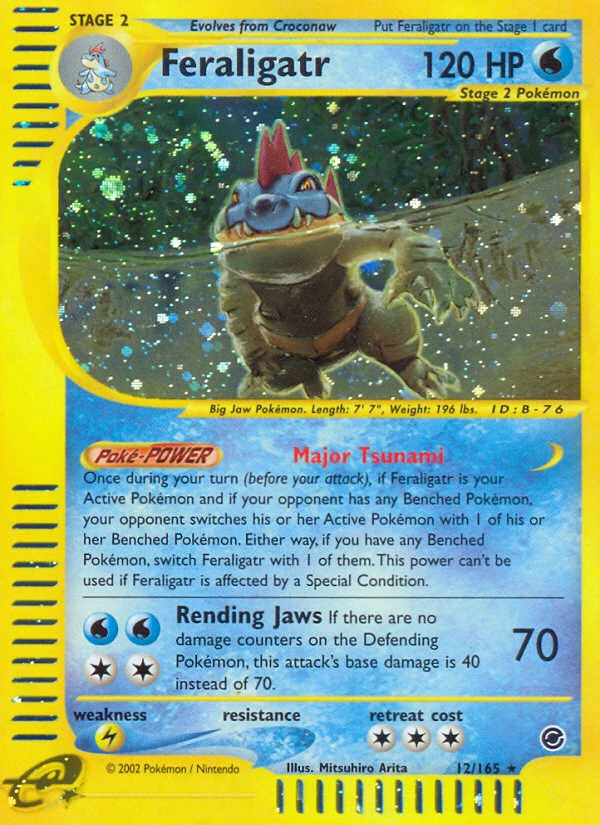 Feraligatr 12/165, English, Standard set print, Holofoil