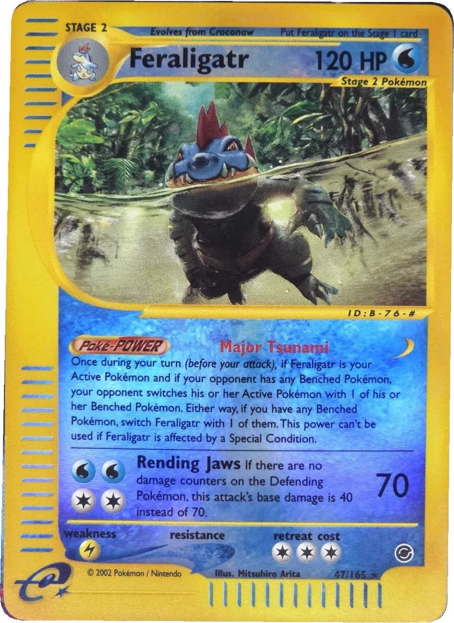 Feraligatr 47/165, English, Standard set parallel, Reverse Holofoil