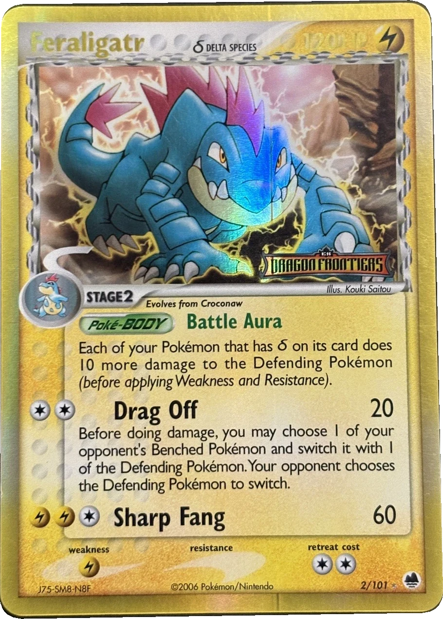 Feraligatr δ 2/101, English, Standard set parallel, Set-logo-stamped Reverse Holofoil
