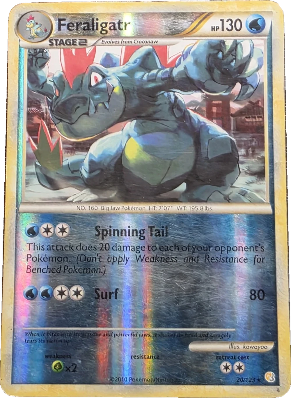 Feraligatr 20/123, English, Standard set parallel, Reverse Holofoil