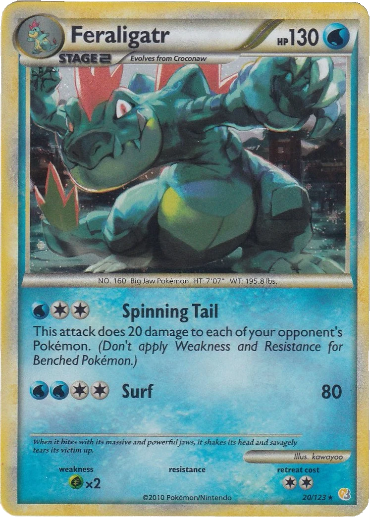 Feraligatr 20/123, English, Theme-deck exclusive, Cosmos Holofoil