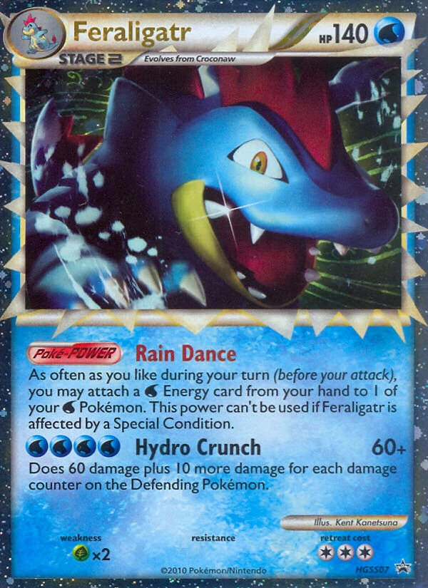 Feraligatr HGSS07, English, Promo print, Holofoil