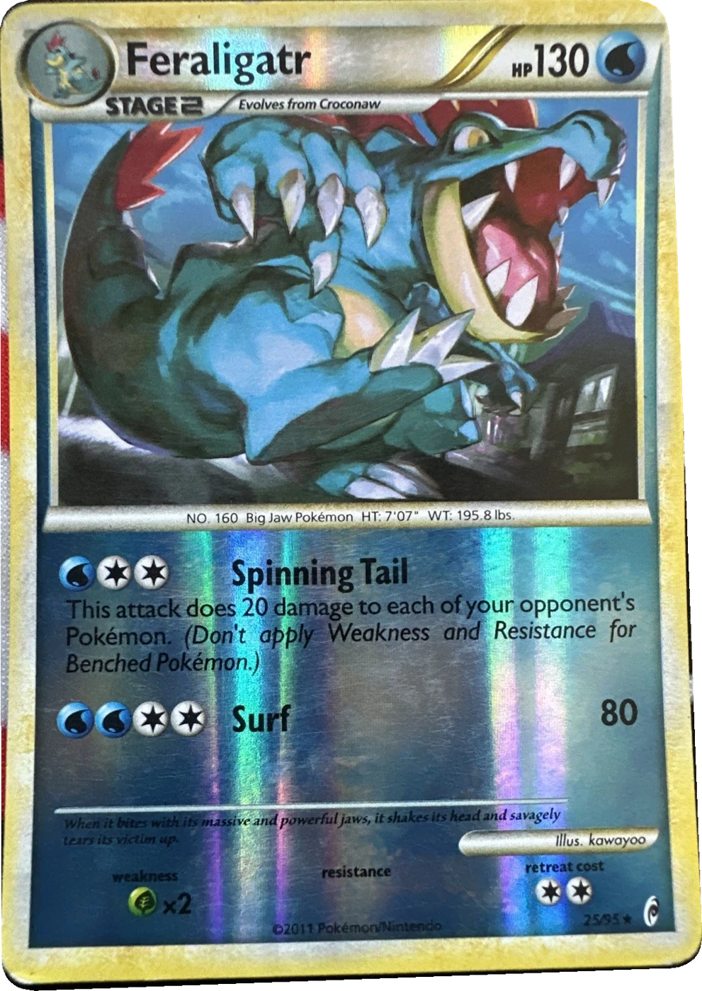 Feraligatr 25/95, English, Standard set parallel, Reverse Holofoil