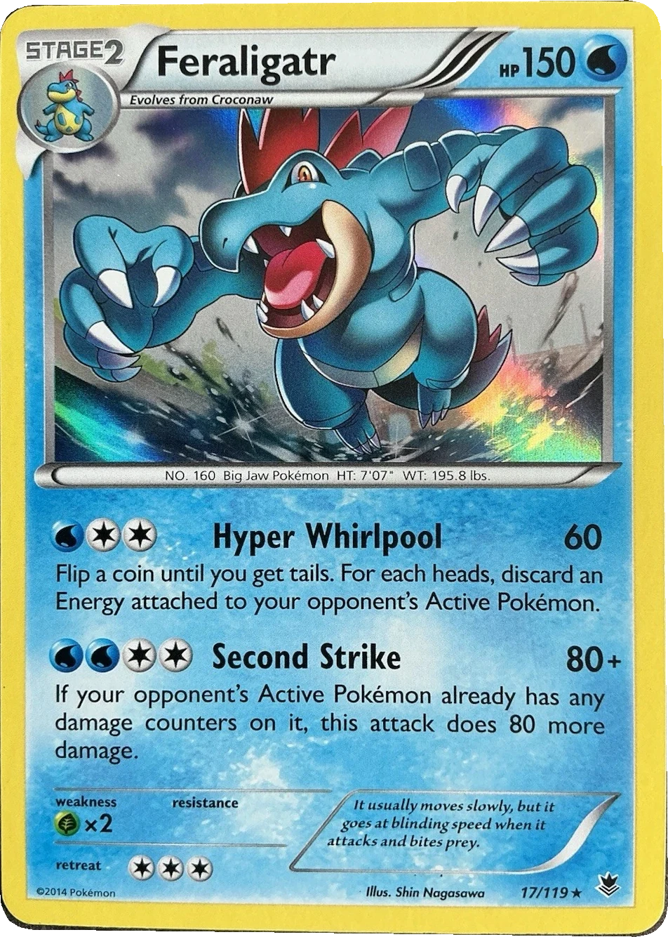 Feraligatr 17/119, English, Standard set print, Holofoil