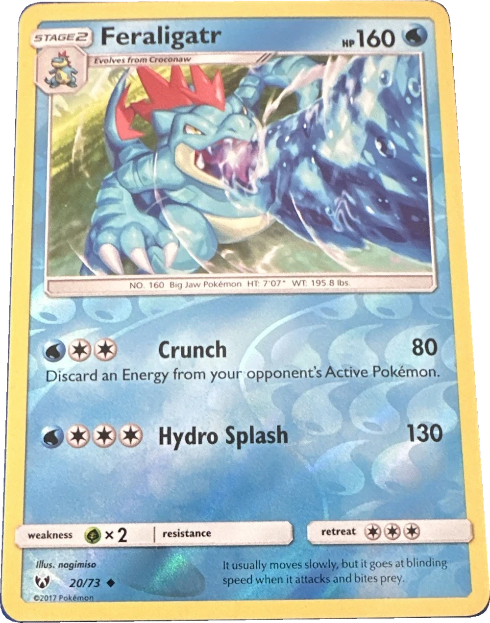 Feraligatr 20/73, English, Standard set parallel, Reverse Holofoil