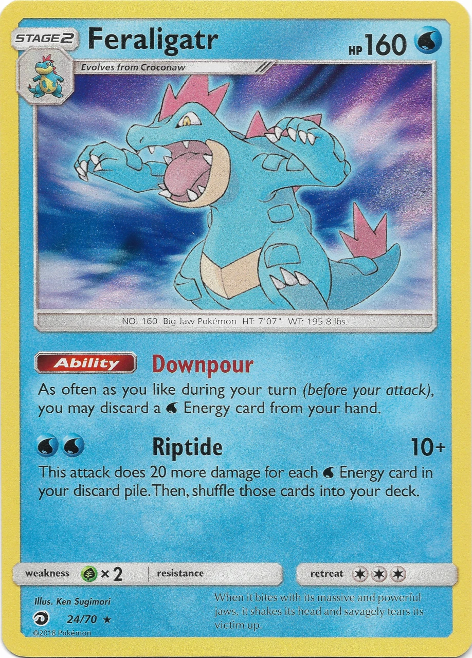 Feraligatr 24/70, English, Standard set print, Holofoil