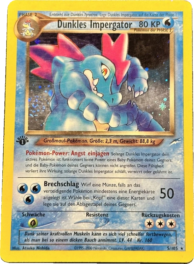 Dunkles Impergator 5/105, German, 1. Edition, Holofoil