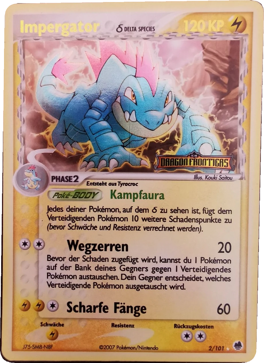 Impergator δ 2/101, German, Parallelkarte, Setlogo-gestempeltes Reverse Holofoil