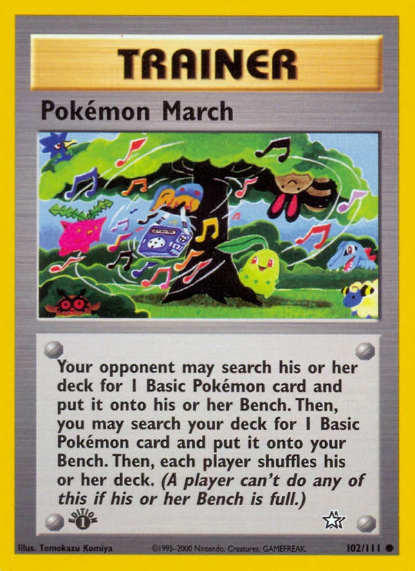 Pokémon March 102/111, English, 1st Edition, Non-Holo