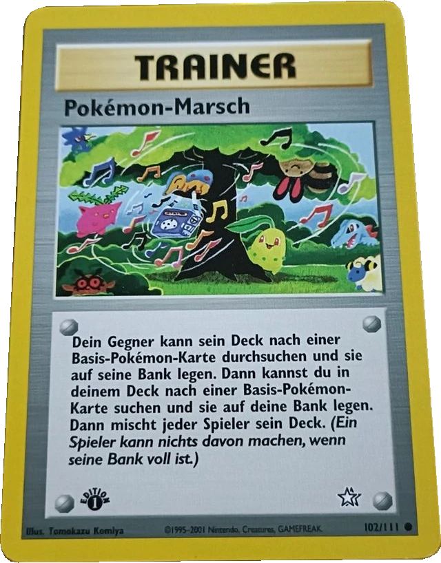 Pokémon-Marsch 102/111, German, 1st Edition, Non-Holo