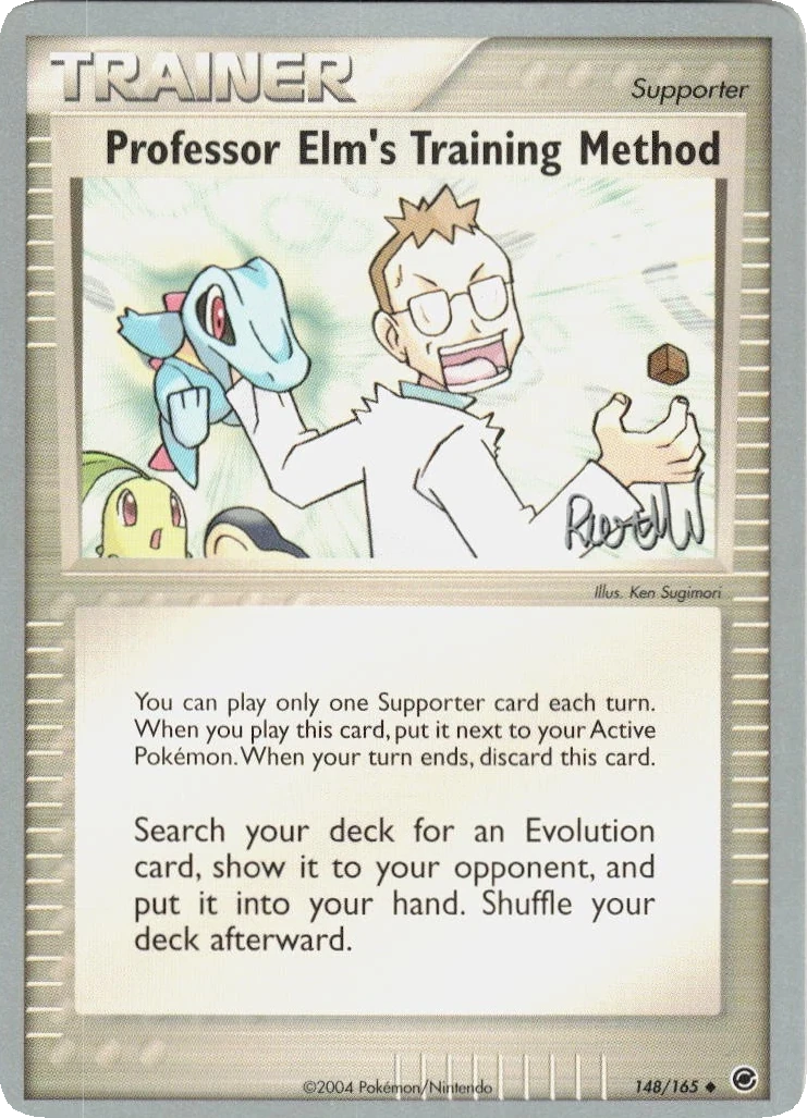Professor Elm's Training Method 148/165, English, World Championships Deck reprint, Non-Holo; silver border; facsimile signature; Worlds back