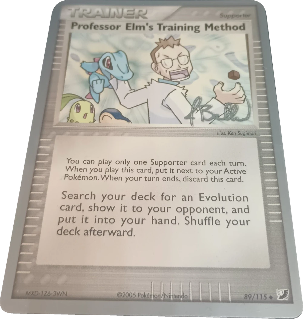 Professor Elm's Training Method 89/115, English, World Championships Deck reprint, Non-Holo; silver border; facsimile signature; Worlds back