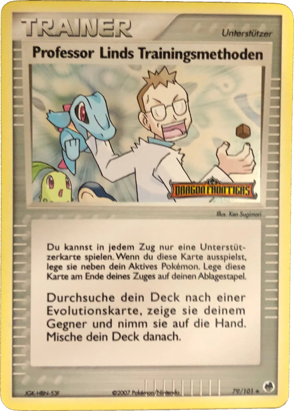 Professor Linds Trainingsmethoden 79/101, German, Standard, Reverse Holo (set-logo stamp)