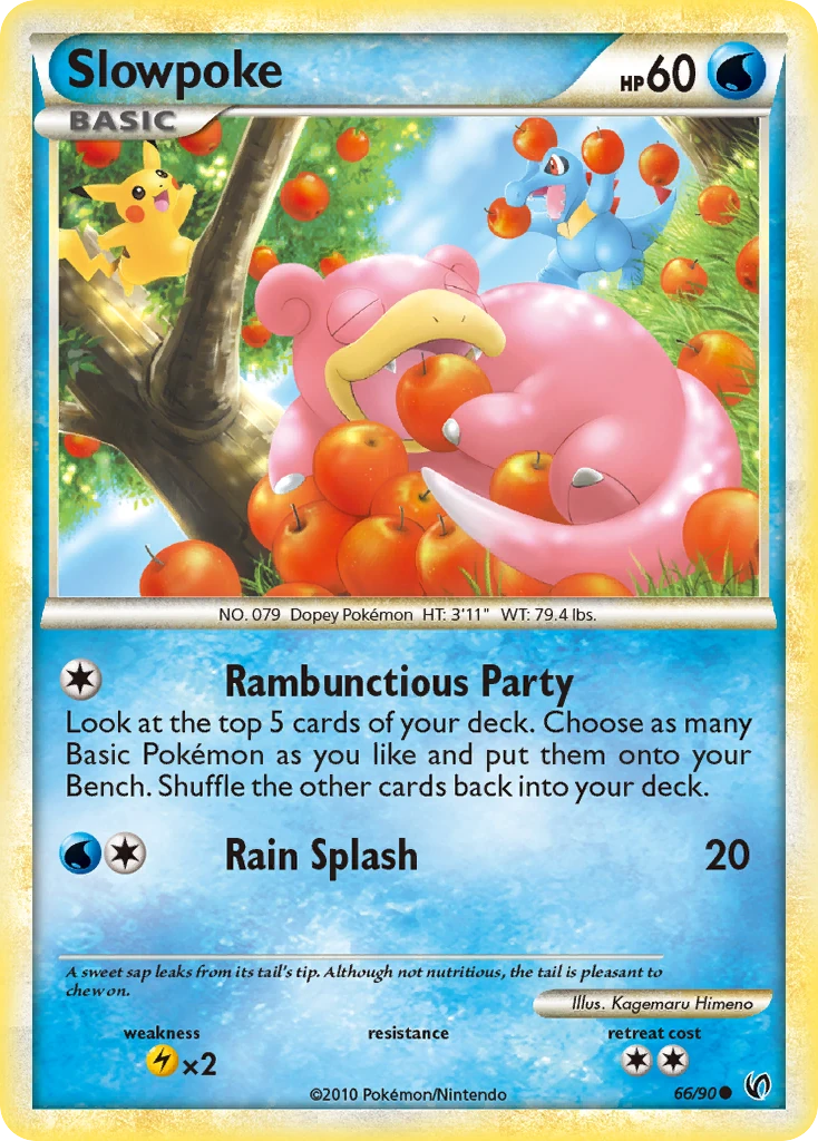 Slowpoke 66/90, English, Standard, Non-Holo
