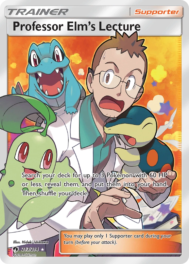 Professor Elm's Lecture 213/214, English, Full Art (Ultra Rare), Full Art Holo