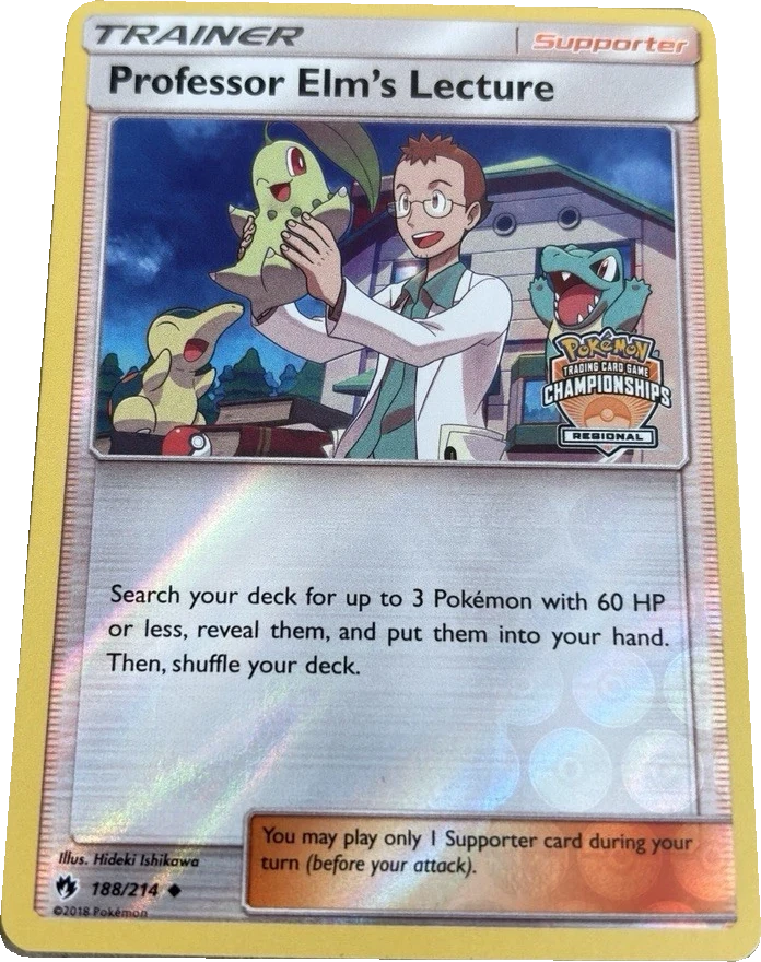 Professor Elm's Lecture 188/214, English, Regional Championships promo, Reverse Holo (Regional Championships stamp)