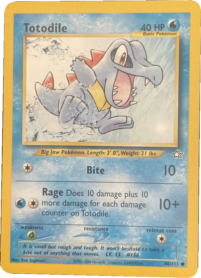 Totodile 80/111, English, Unlimited, Non-Holo