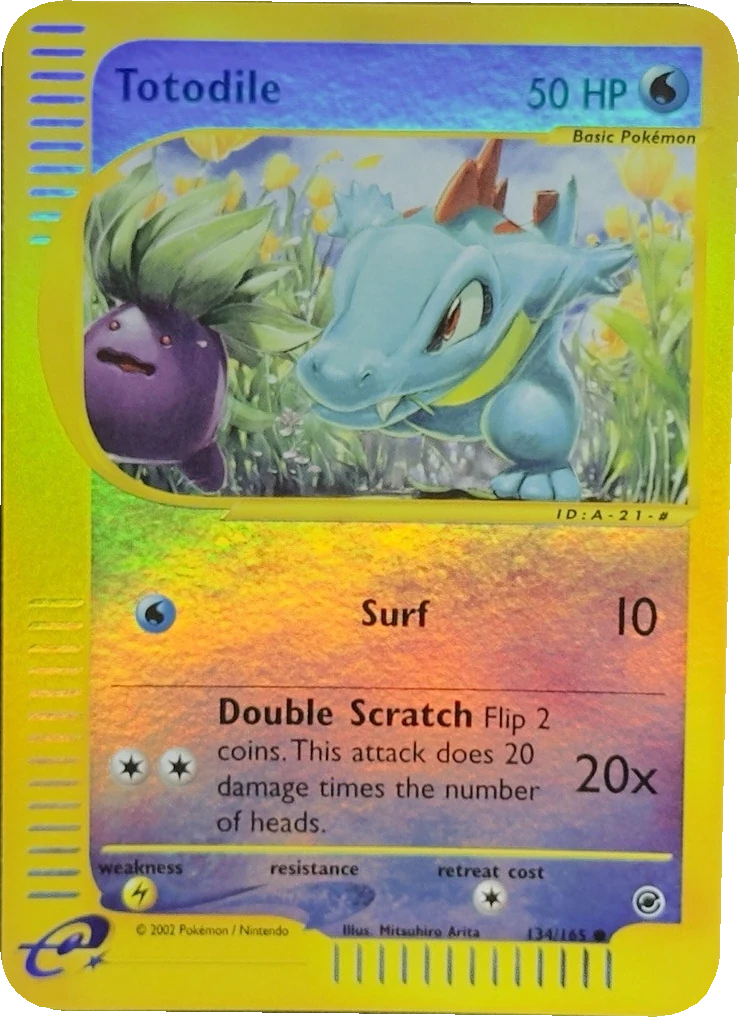 Totodile 134/165, English, Standard, Reverse Holo