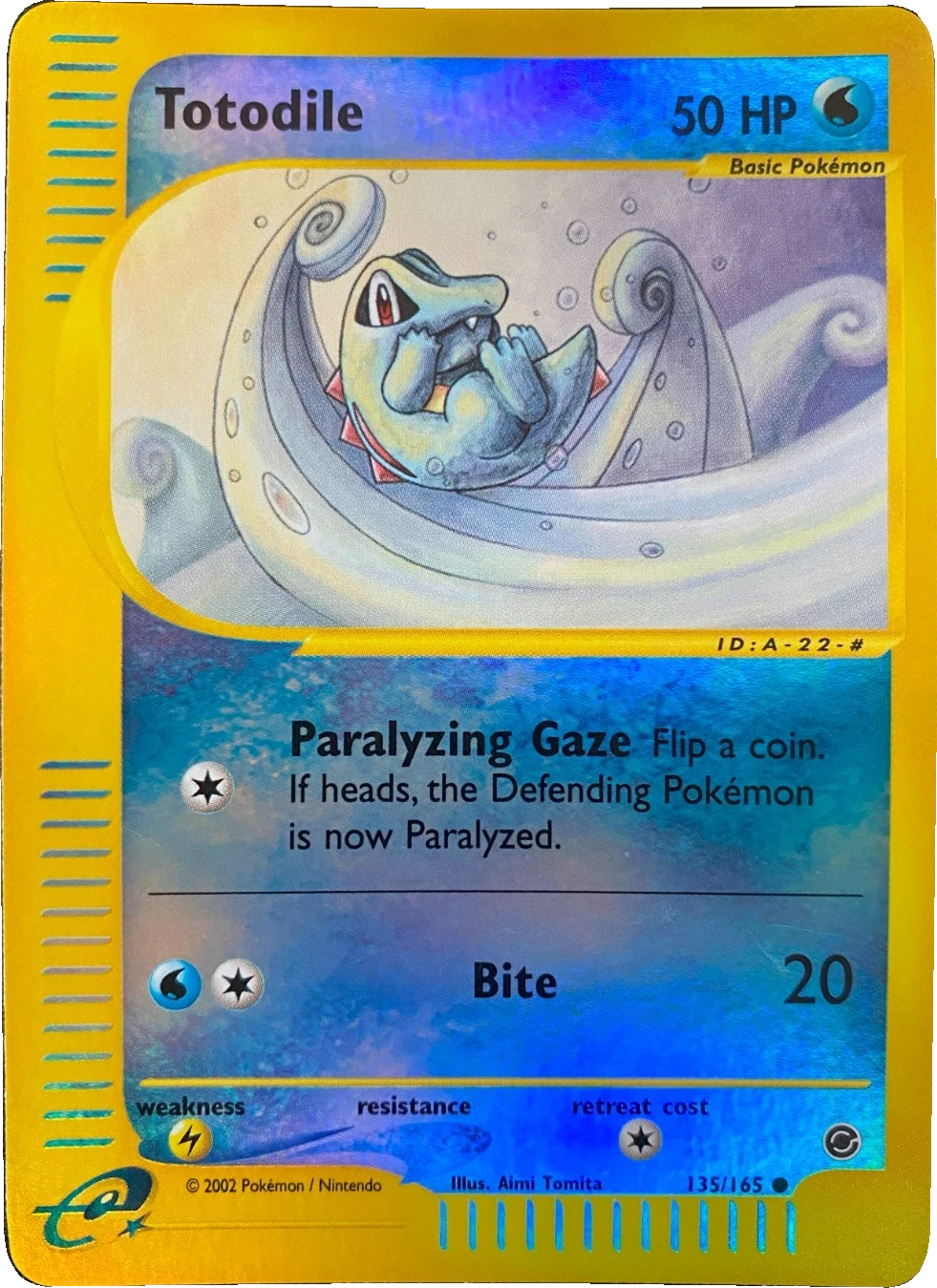 Totodile 135/165, English, Standard, Reverse Holo