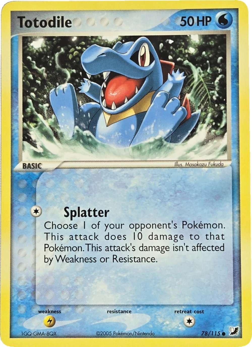 Totodile 78/115, English, Standard, Non-Holo