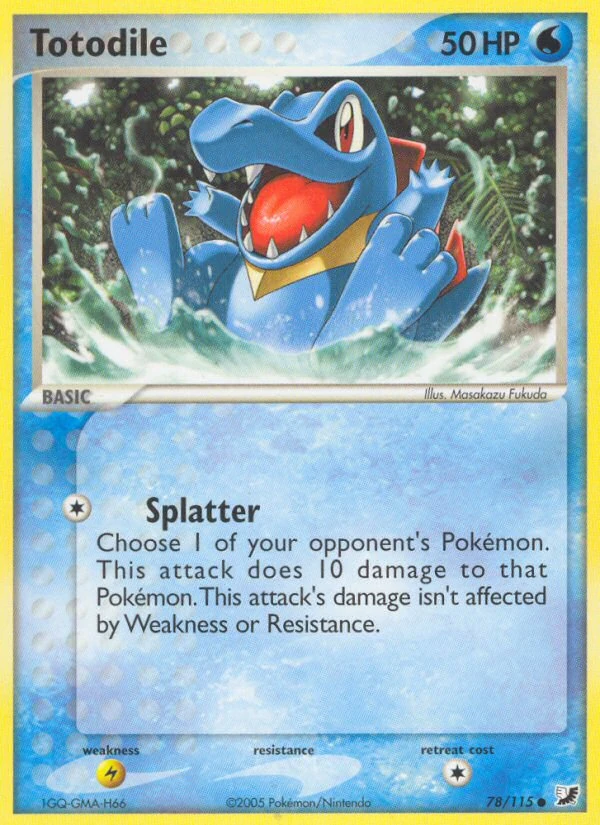 Totodile 78/115, English, Standard, Non-Holo