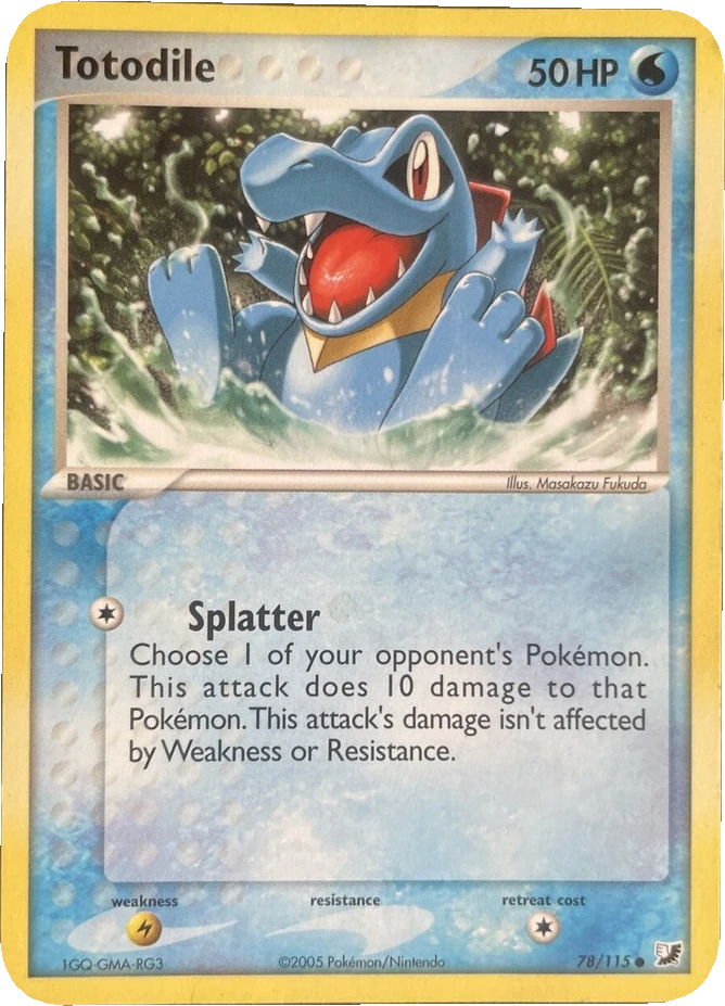 Totodile 78/115, English, Standard, Non-Holo