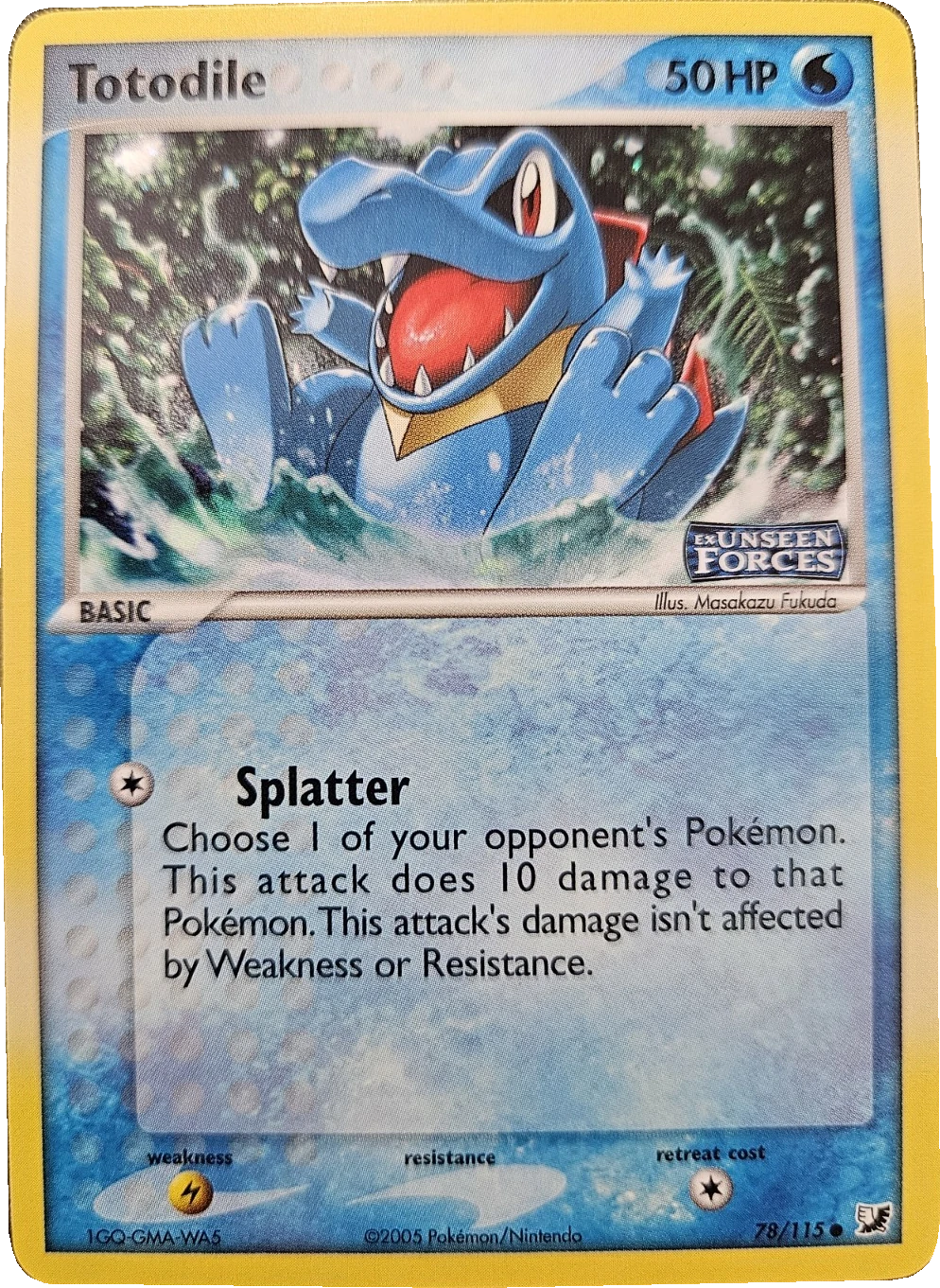 Totodile 78/115, English, Standard, Reverse Holo