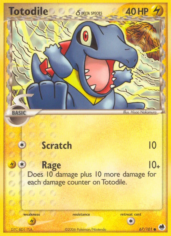 Totodile δ 67/101, English, Standard, Non-Holo