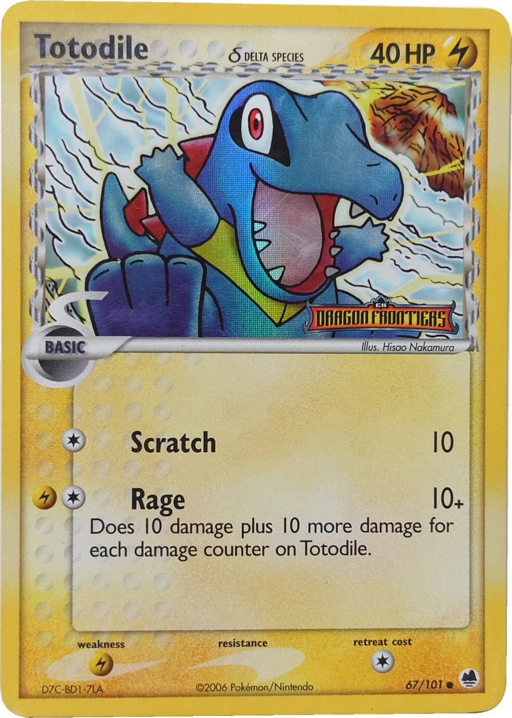 Totodile δ 67/101, English, Standard, Reverse Holo (set-logo stamp)
