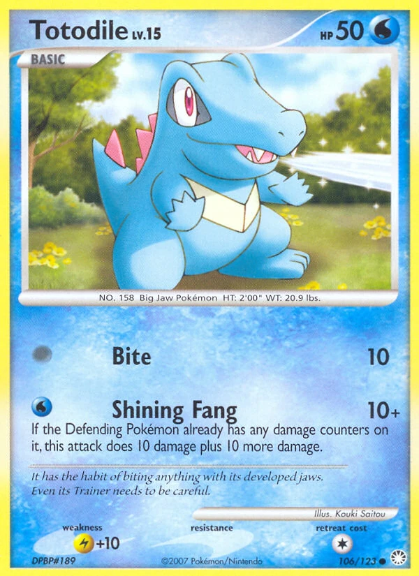 Totodile 106/123, English, Standard, Non-Holo