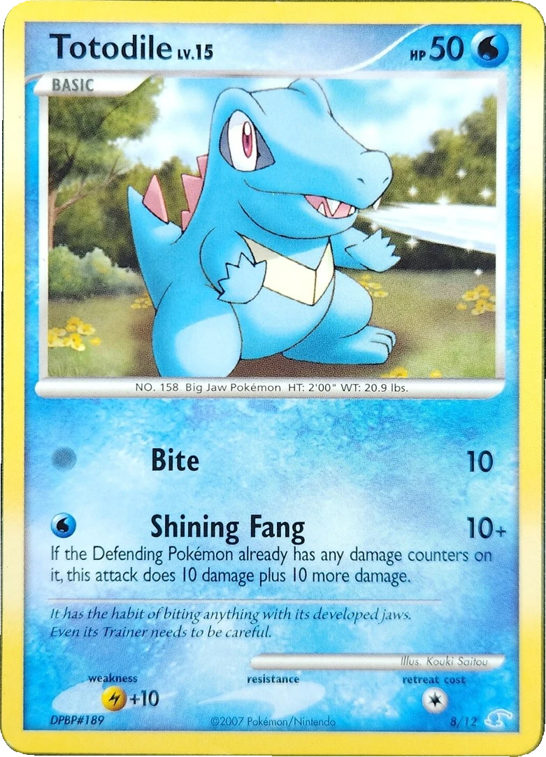 Totodile 8/12, English, Deck printing, Non-Holo