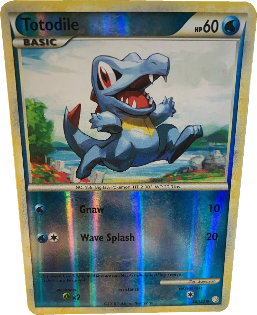 Totodile 86/123, English, Standard, Reverse Holo