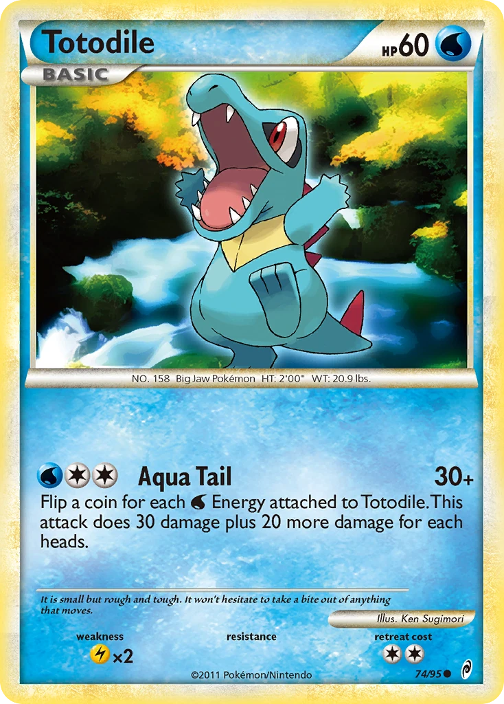 Totodile 74/95, English, Standard, Non-Holo