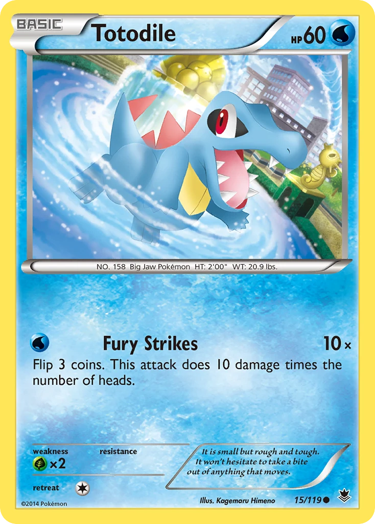 Totodile 15/119, English, Standard, Non-Holo