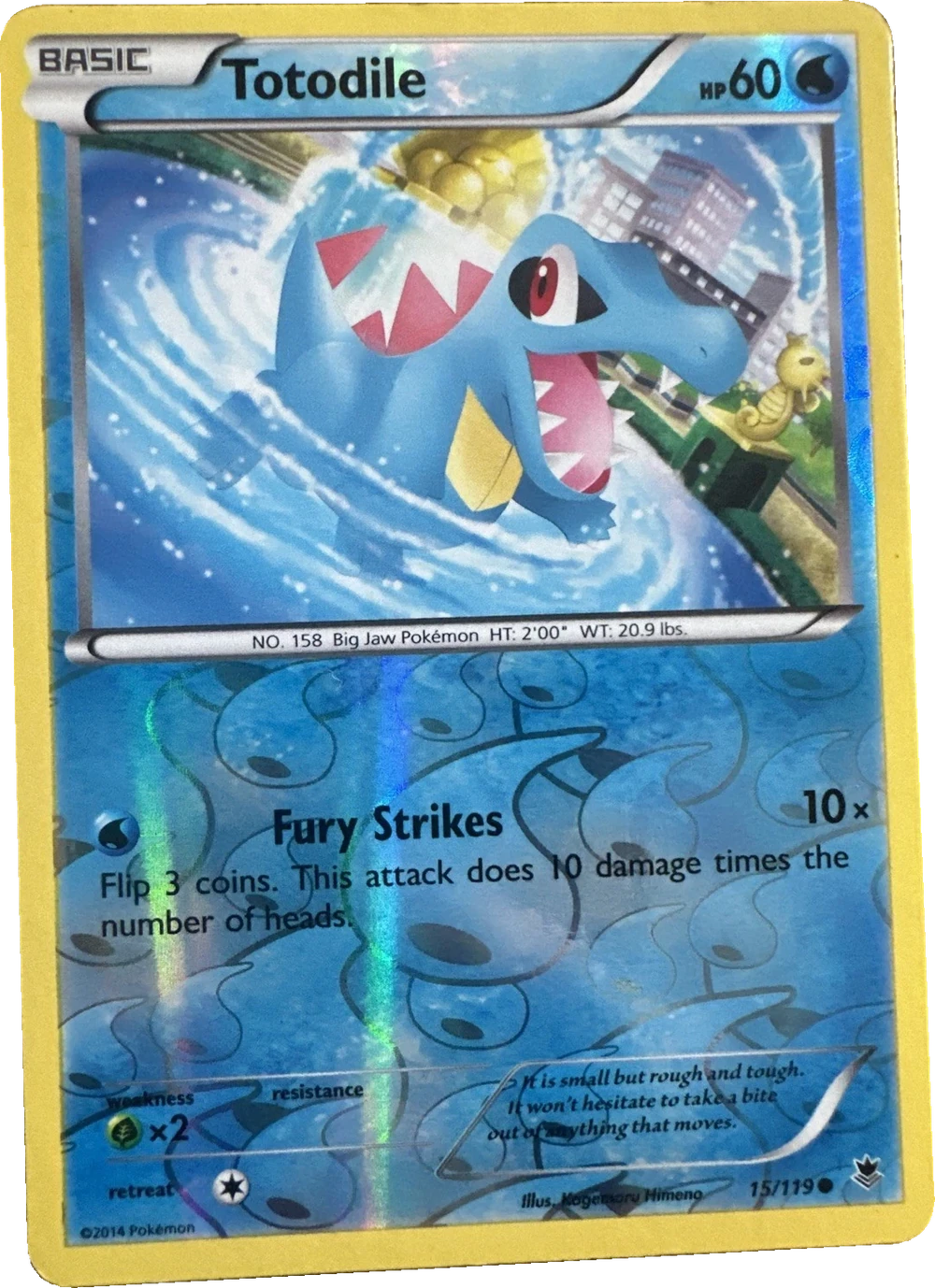 Totodile 15/119, English, Standard, Reverse Holo