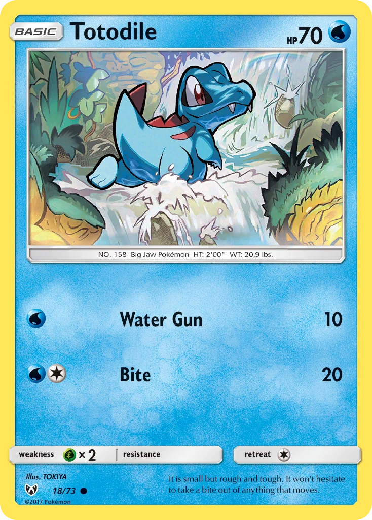 Totodile 18/73, English, Standard, Non-Holo