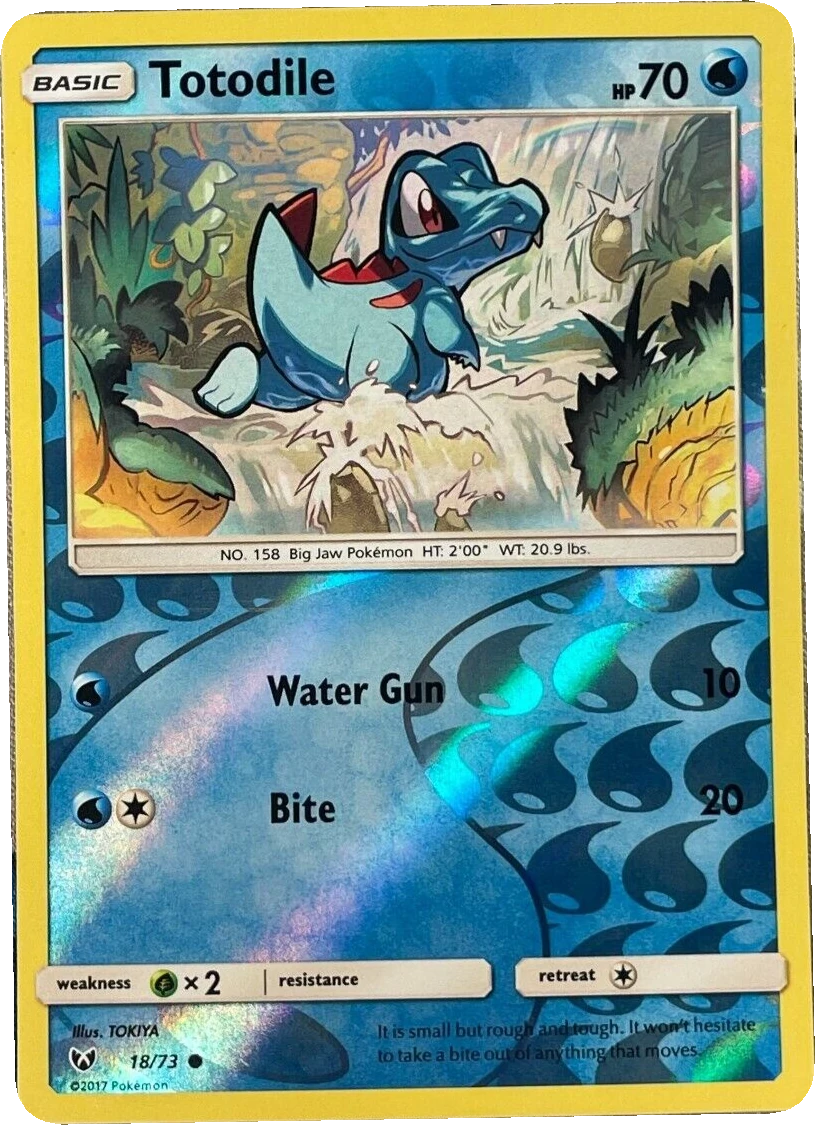 Totodile 18/73, English, Standard, Reverse Holo